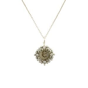 VIRGINS SAINTS & ANGELS VSA Petite Cloister Sacred Heart Charm SS Necklace